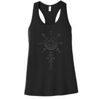 Ancient Norse Compass Symbol for Adventurers Women's Racerback Tank