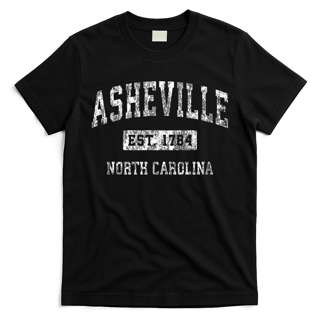 Asheville North Carolina Nc Vintage Established Sports T-Shirt