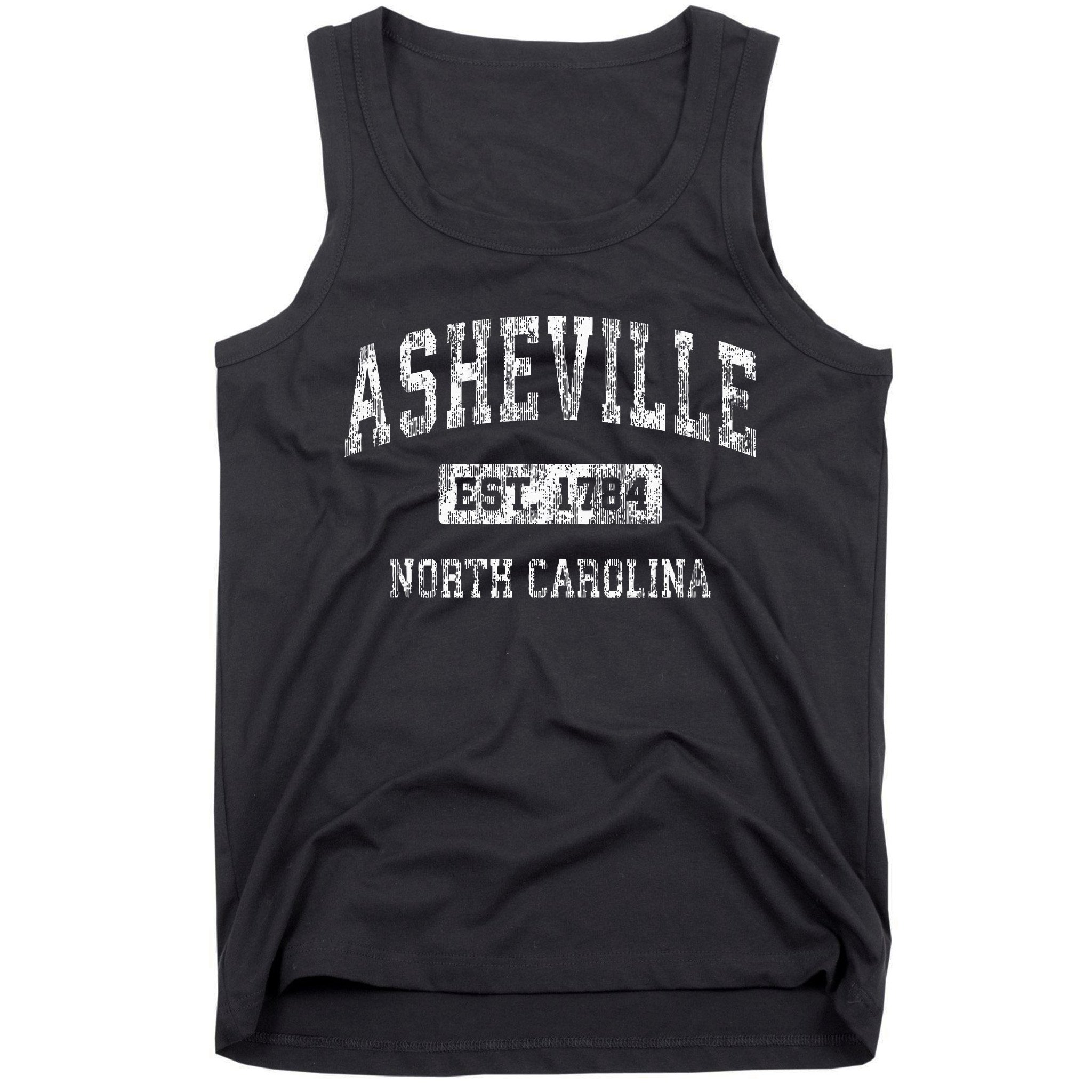 Asheville North Carolina Nc Vintage Established Sports Tank Top