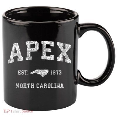 Apex North Carolina Nc Vintage Athletic Sports 11oz C Handle Ceramic Mug