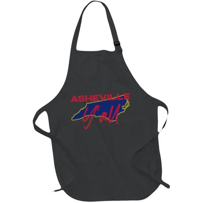 Asheville North Carolina YAll Nc Pride State Map Cute Full-Length Apron With Pockets