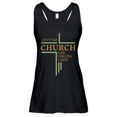 AinT No Church Like The One I Got Ladies Essential Flowy Tank