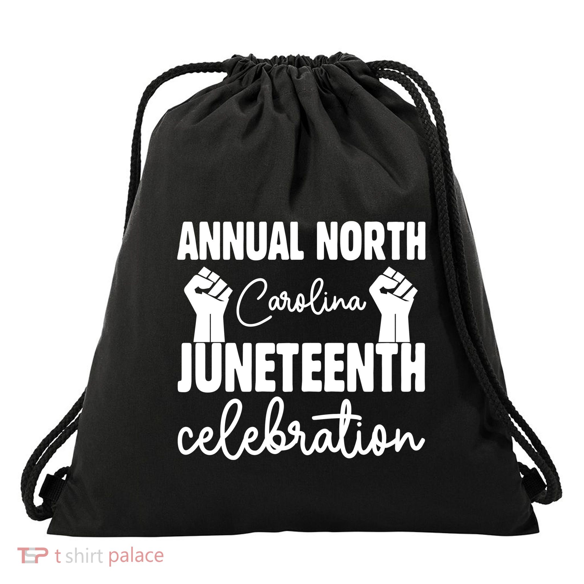 Annual North Carolina Juneteenth Celebration Graphic Drawstring Bag