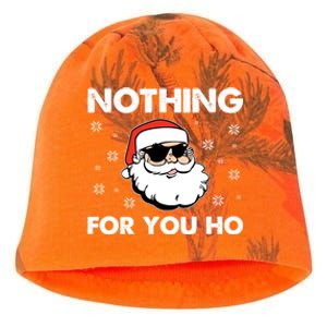 Adult Naughty Christmas Funny Santa Claus Nothing For You Ho Gift Kati - Camo Knit Beanie