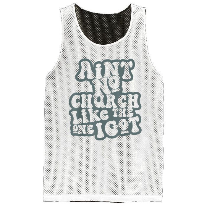 AinT No Church Like The One I Got Mesh Reversible Basketball Jersey Tank