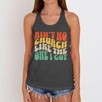 AinT No Church Like The One I Got Women's Knotted Racerback Tank