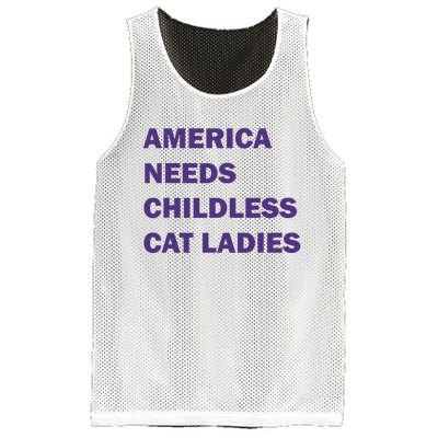 America Needs Childless Cat Ladies Mesh Reversible Basketball Jersey Tank