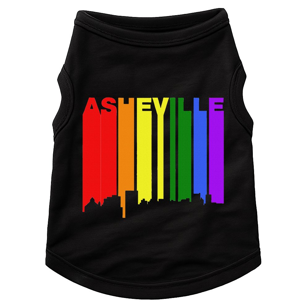 Asheville North Carolina Lgbtq G.A.Y Pride Skyline Doggie Tank