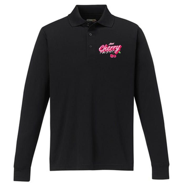 Alani Nu Cherry Twist Performance Long Sleeve Polo