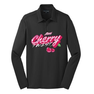 Alani Nu Cherry Twist Silk Touch Performance Long Sleeve Polo