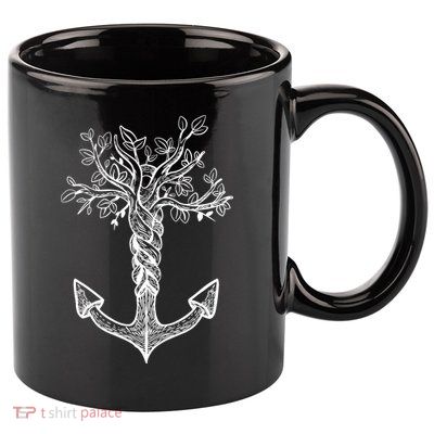 Anchor Tree 11oz C Handle Ceramic Mug