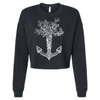 Anchor Tree Cropped Pullover Crew