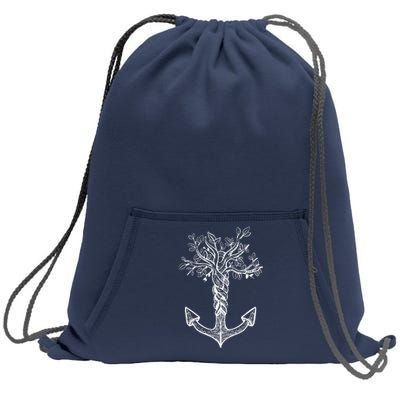 Anchor Tree Sweatshirt Cinch Pack Bag