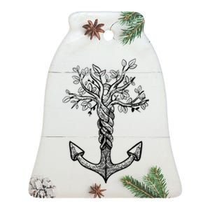 Anchor Tree Ceramic Bell Ornament