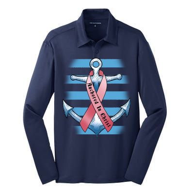 Anchored In Christ Silk Touch Performance Long Sleeve Polo