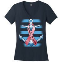 Anchored In Christ Women's V-Neck T-Shirt