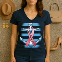Anchored In Christ Women's V-Neck T-Shirt