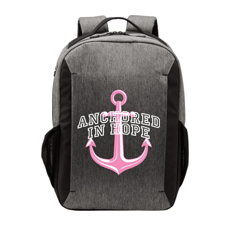 Anchored In Hope Breast Cancer Awareness Vector Backpack