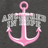 Anchored In Hope Breast Cancer Awareness Vector Backpack