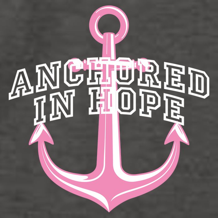 Anchored In Hope Breast Cancer Awareness Vector Backpack