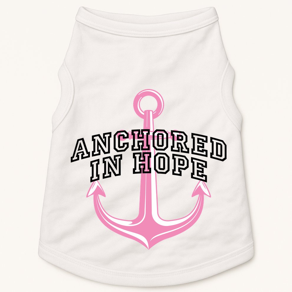 Anchored In Hope Breast Cancer Awareness Doggie Tank