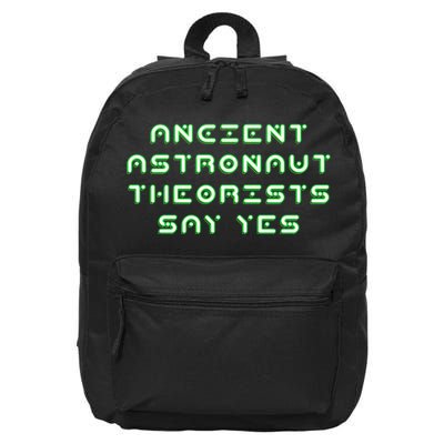 Ancient Astronaut Theorists Says Yes 16 in Basic Backpack