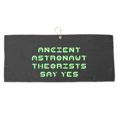 Ancient Astronaut Theorists Says Yes Large Microfiber Waffle Golf Towel