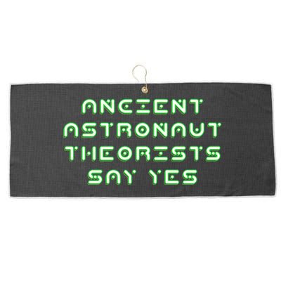 Ancient Astronaut Theorists Says Yes Large Microfiber Waffle Golf Towel