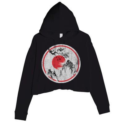 Ancient Mountain Crop Fleece Hoodie