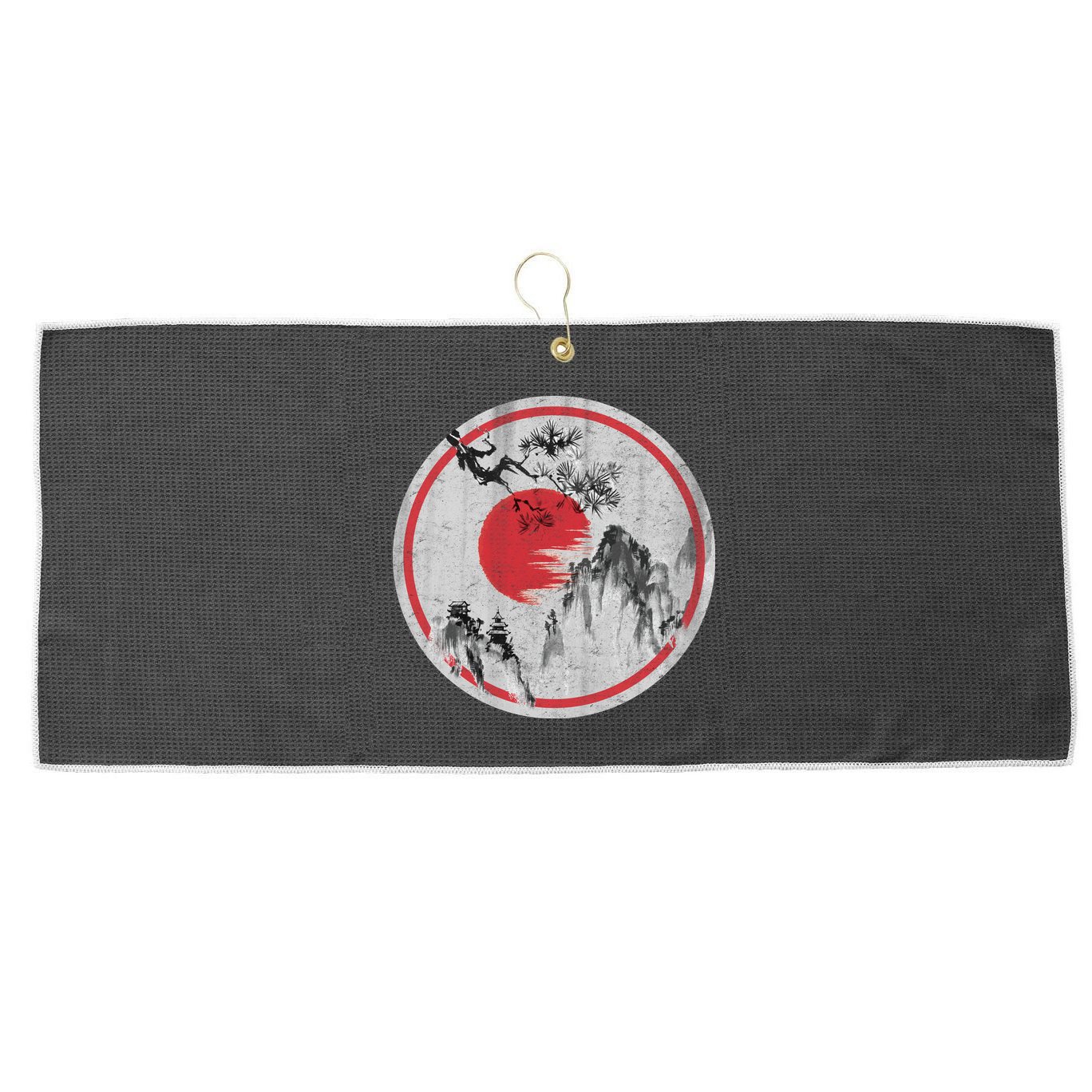 Ancient Mountain Large Microfiber Waffle Golf Towel