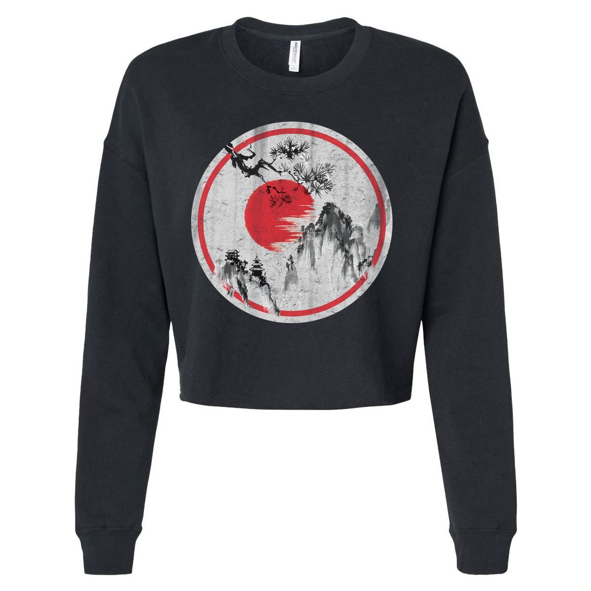 Ancient Mountain Cropped Pullover Crew