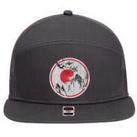 Ancient Mountain 7 Panel Mesh Trucker Snapback Hat