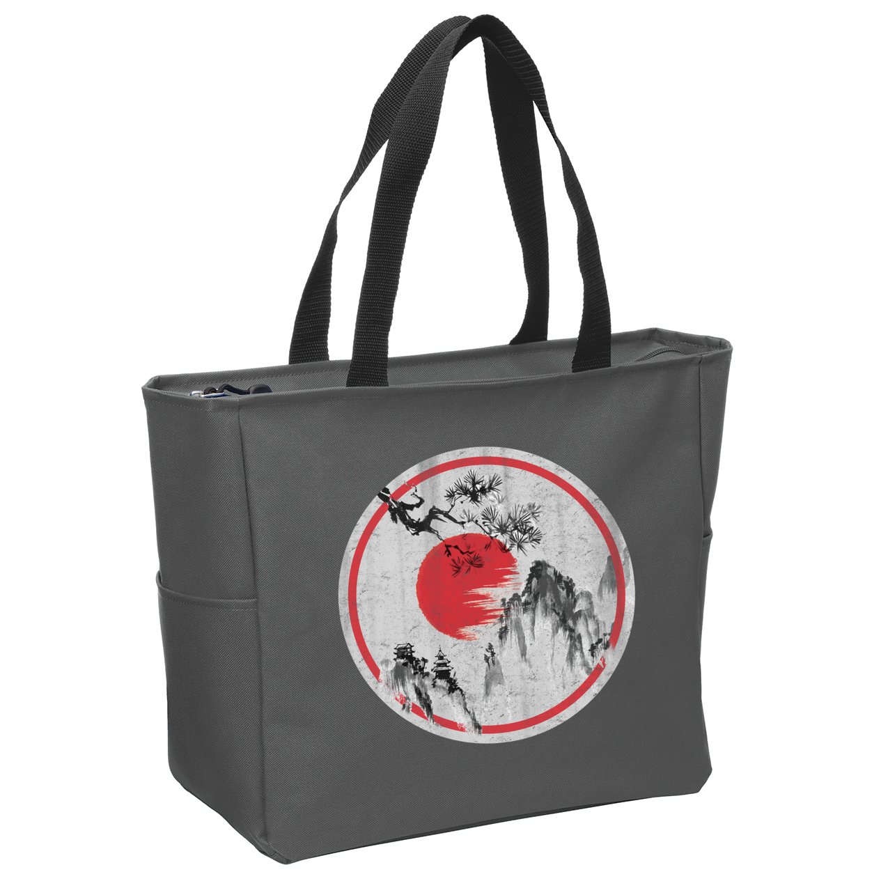 Ancient Mountain Zip Tote Bag