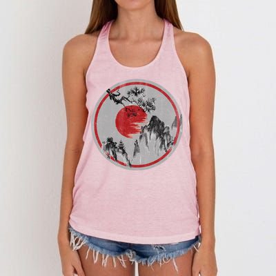 Ancient Mountain Women's Knotted Racerback Tank