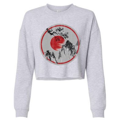 Ancient Mountain Cropped Pullover Crew