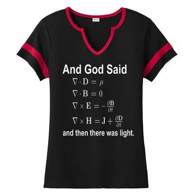 And God Said Formula Ladies Halftime Notch Neck Tee