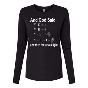 And God Said Formula Womens Cotton Relaxed Long Sleeve T-Shirt