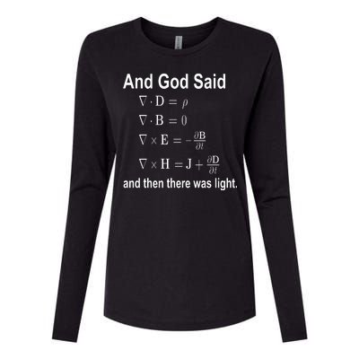 And God Said Formula Womens Cotton Relaxed Long Sleeve T-Shirt