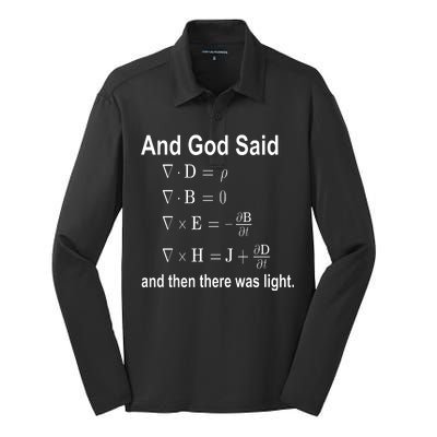 And God Said Formula Silk Touch Performance Long Sleeve Polo