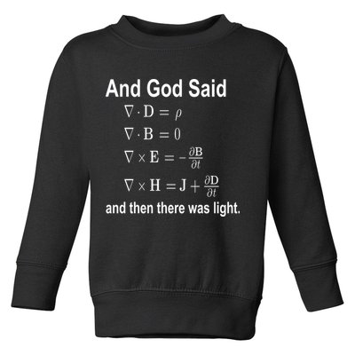 And God Said Formula Toddler Sweatshirt