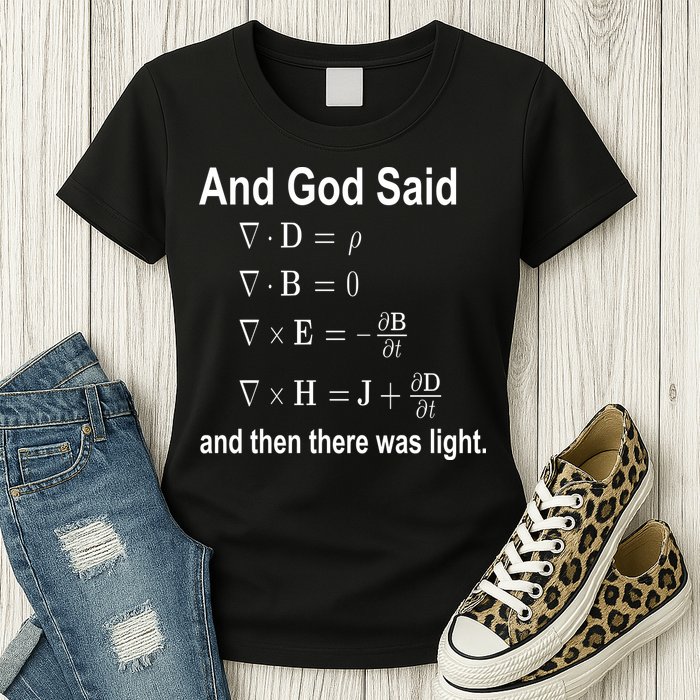 And God Said Formula Womens T-Shirt