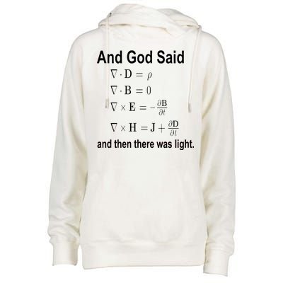 And God Said Formula Womens Funnel Neck Pullover Hood