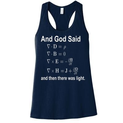 And God Said Formula Women's Racerback Tank