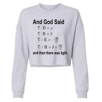 And God Said Formula Cropped Pullover Crew