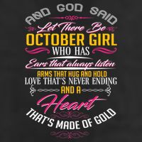 And God Said Let There Be October Girl Cool Comfort Performance Bucket Hat