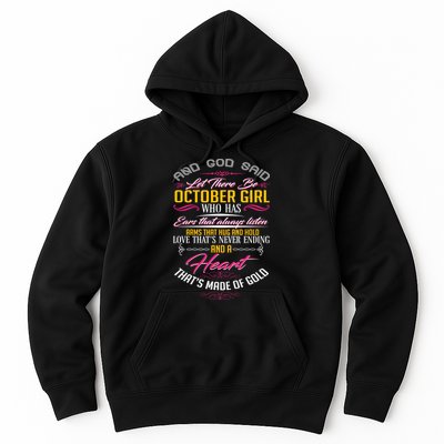 And God Said Let There Be October Girl Hoodie