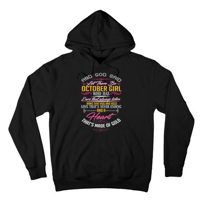 And God Said Let There Be October Girl Hoodie