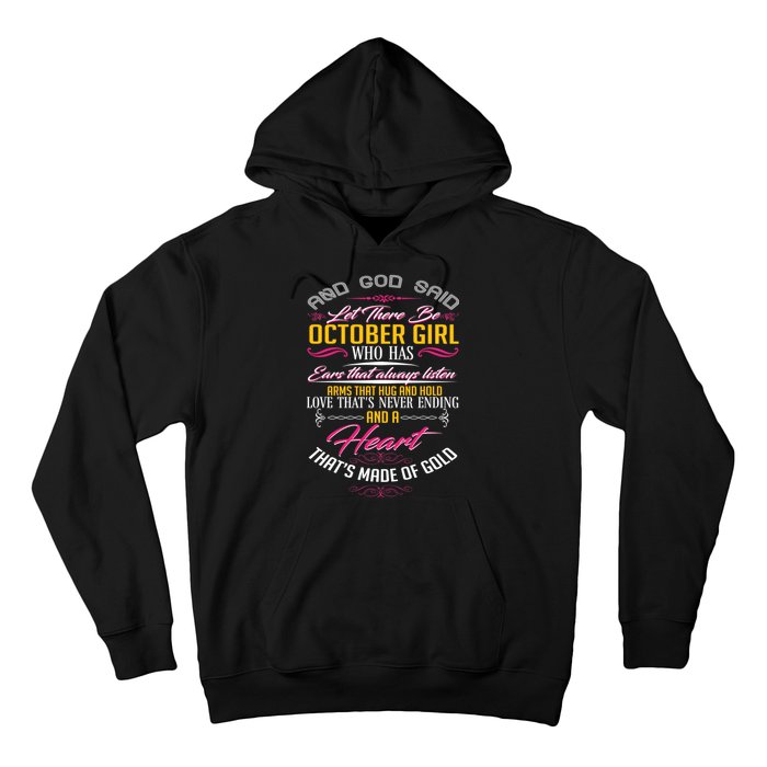 And God Said Let There Be October Girl Hoodie