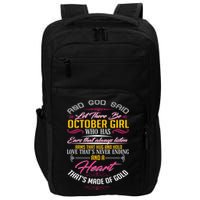 And God Said Let There Be October Girl Impact Tech Backpack