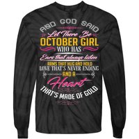 And God Said Let There Be October Girl Tie-Dye Long Sleeve Shirt